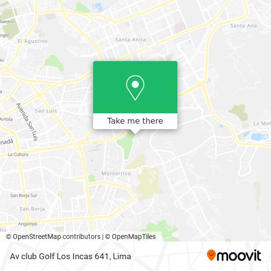 Av  club Golf Los Incas 641 map