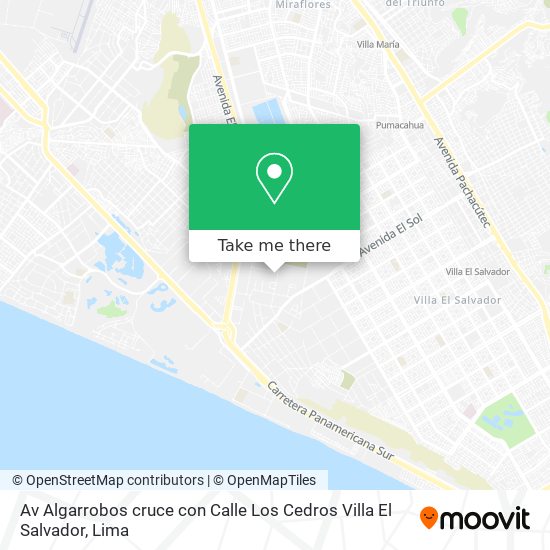 Av  Algarrobos cruce con Calle Los Cedros   Villa El Salvador map