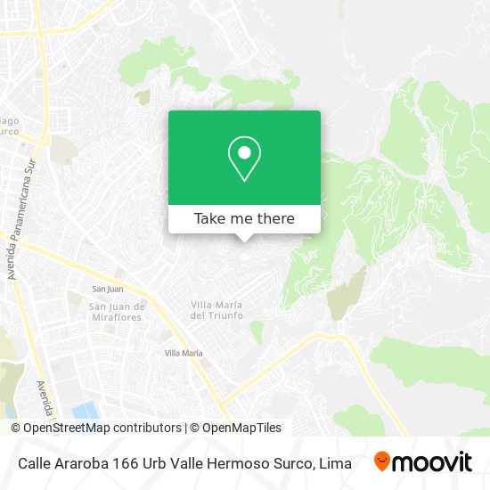 Calle Araroba 166  Urb  Valle Hermoso  Surco map