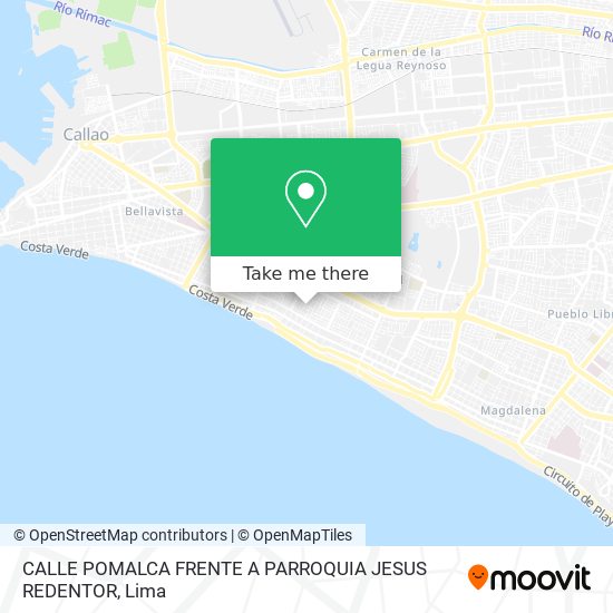 CALLE POMALCA  FRENTE A PARROQUIA JESUS REDENTOR map