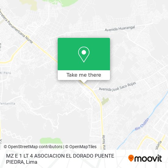 MZ  E 1 LT  4 ASOCIACION EL DORADO   PUENTE PIEDRA map