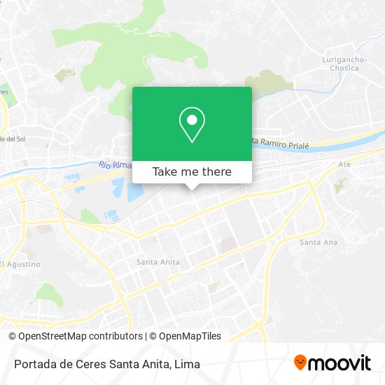 Mapa de Portada de Ceres Santa Anita