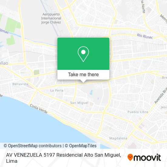 Mapa de AV  VENEZUELA 5197 Residencial Alto San Miguel