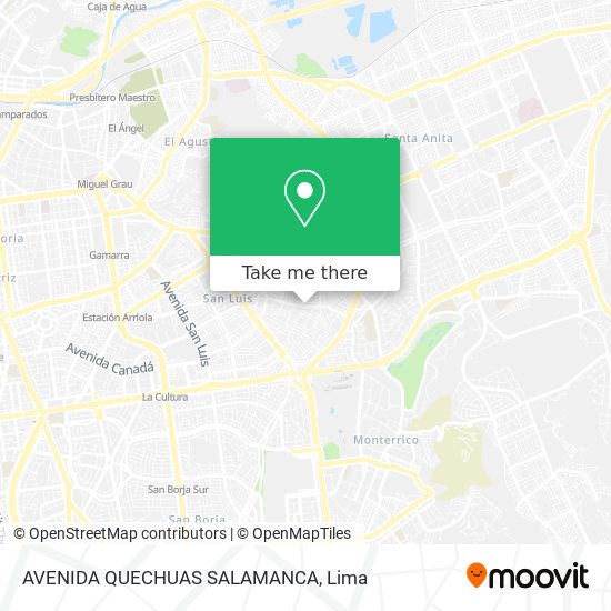 AVENIDA QUECHUAS  SALAMANCA map