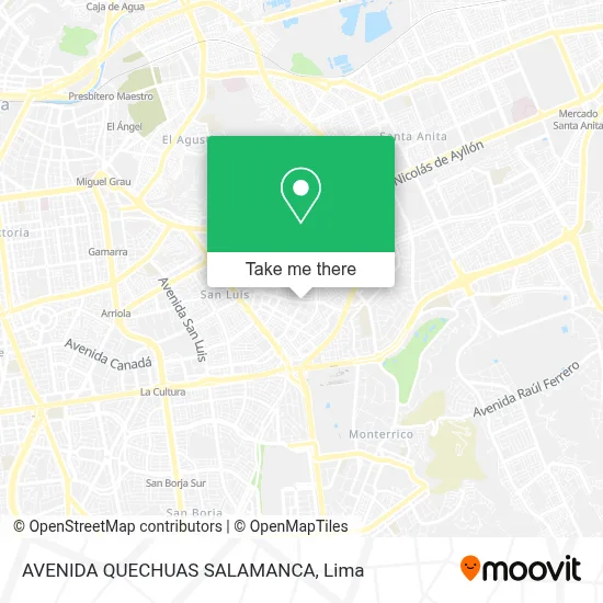 AVENIDA QUECHUAS  SALAMANCA map
