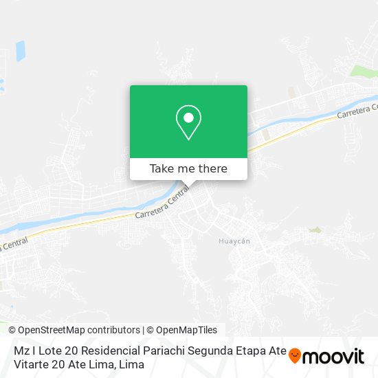 Mz I Lote 20  Residencial Pariachi Segunda Etapa  Ate Vitarte 20 Ate   Lima map