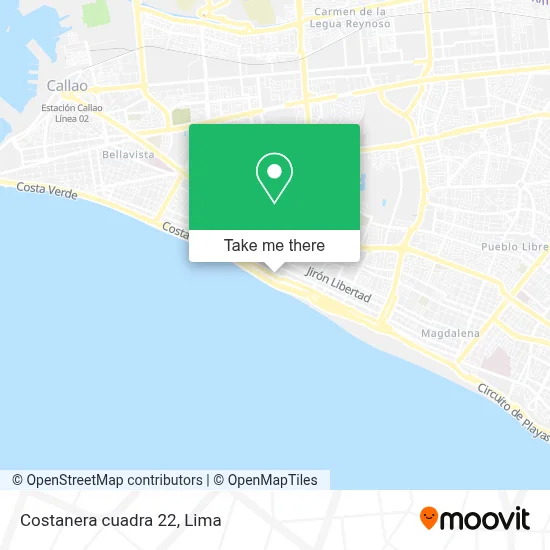 Costanera cuadra 22 map