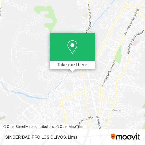 SINCERIDAD  PRO  LOS OLIVOS map