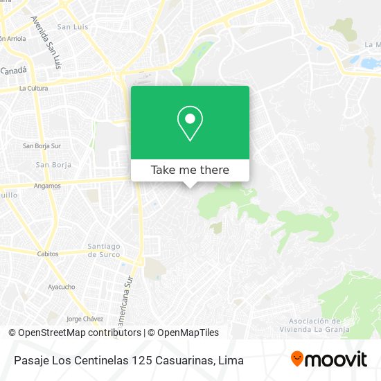 Mapa de Pasaje Los Centinelas 125    Casuarinas
