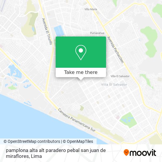 pamplona alta alt  paradero pebal san juan de miraflores map