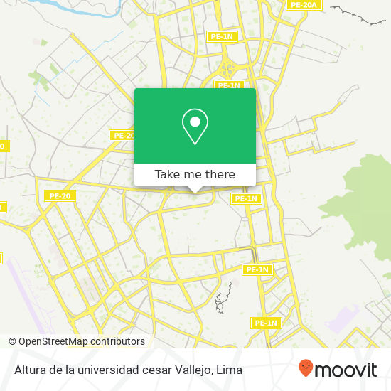Altura de la universidad cesar Vallejo map