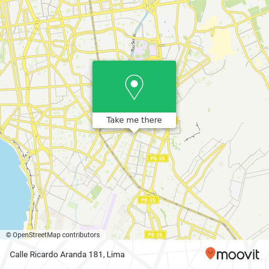 Mapa de Calle Ricardo Aranda 181