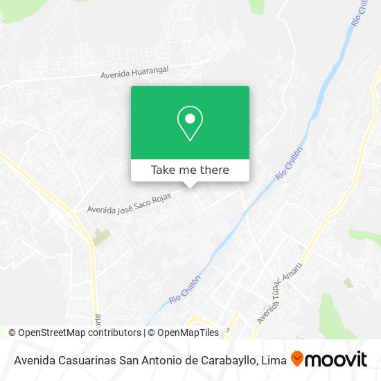 Mapa de Avenida Casuarinas  San Antonio de Carabayllo