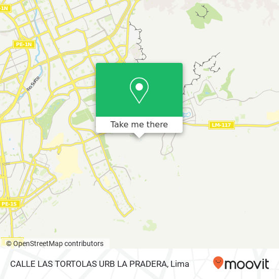 CALLE LAS TORTOLAS URB LA PRADERA map