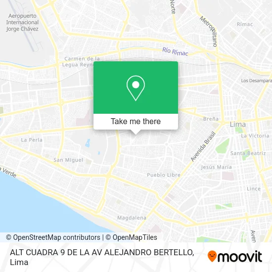 ALT  CUADRA 9 DE LA AV  ALEJANDRO BERTELLO map