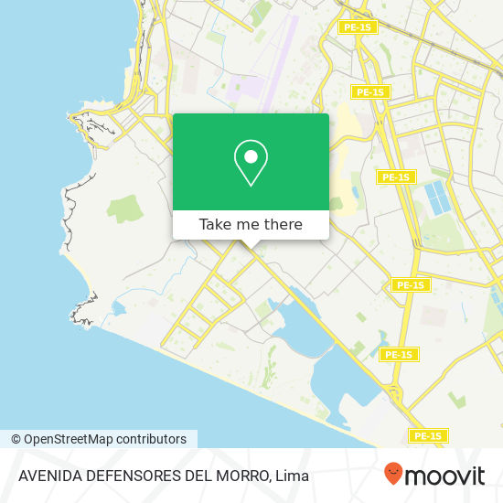 AVENIDA DEFENSORES DEL MORRO map