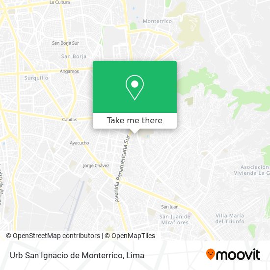 Urb  San Ignacio de Monterrico map