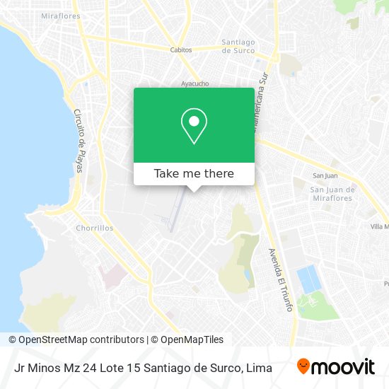 Mapa de Jr  Minos Mz  24 Lote 15  Santiago de Surco