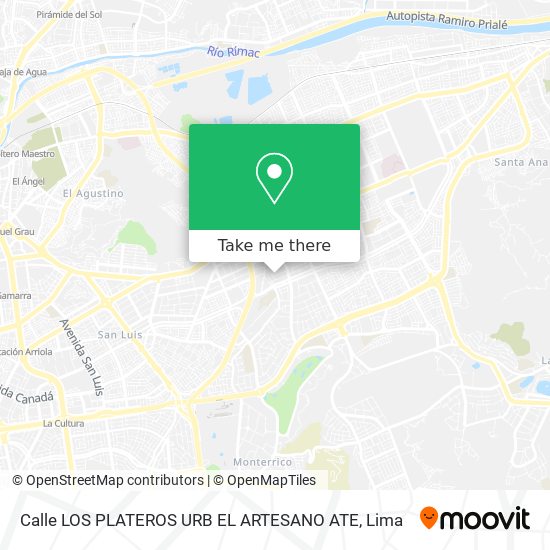 Calle LOS PLATEROS  URB  EL ARTESANO  ATE map