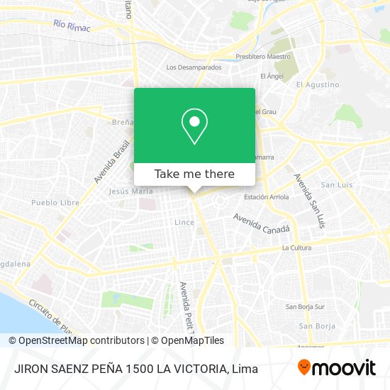 JIRON SAENZ PEÑA 1500  LA VICTORIA map