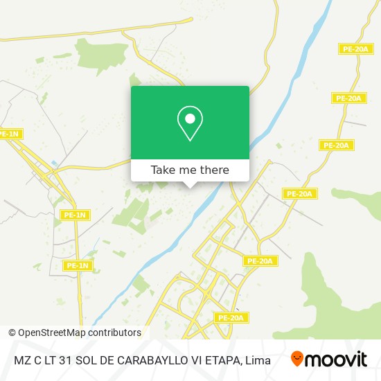 Mapa de MZ C LT 31 SOL DE CARABAYLLO VI ETAPA