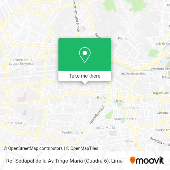 Ref  Sedapal de la Av  Tingo Maria (Cuadra 6) map