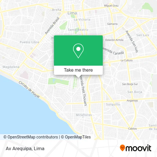 Mapa de Av  Arequipa