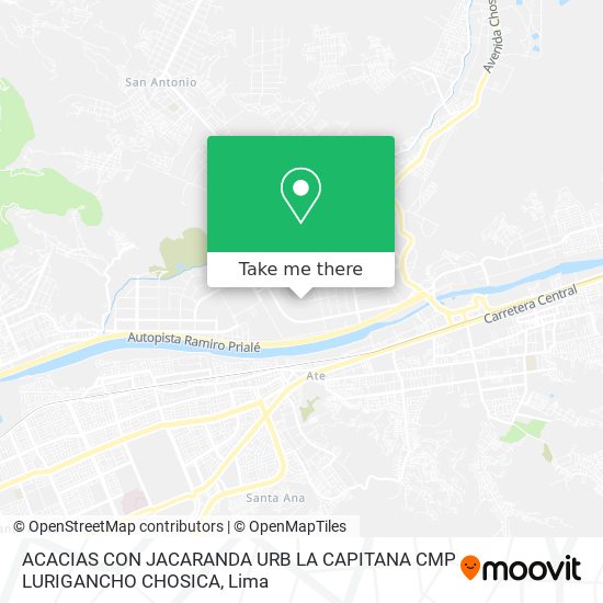 ACACIAS CON JACARANDA URB LA CAPITANA CMP LURIGANCHO CHOSICA map
