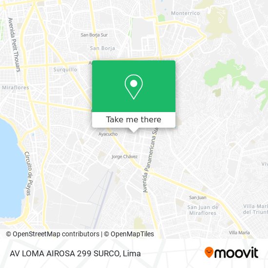 Mapa de AV  LOMA AIROSA   299  SURCO