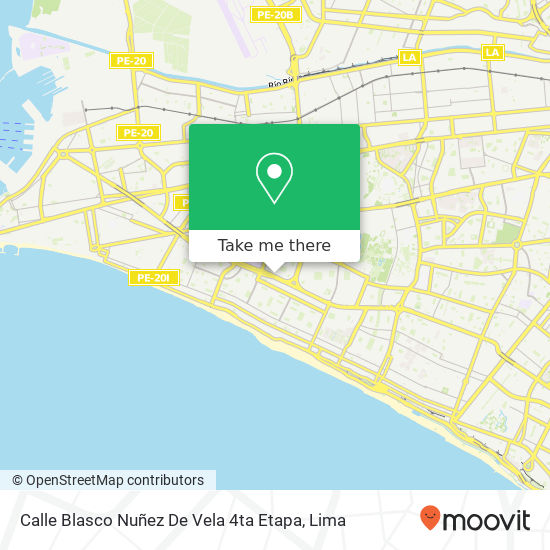 Mapa de Calle Blasco Nuñez De Vela   4ta Etapa