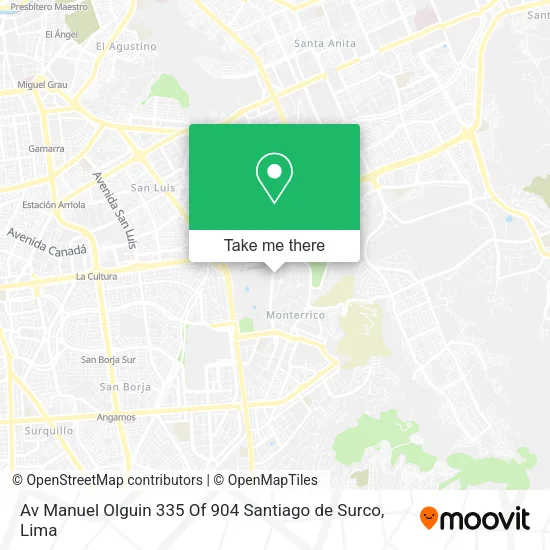 Mapa de Av  Manuel Olguin 335 Of  904   Santiago de Surco