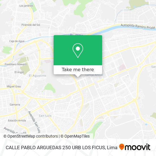 Mapa de CALLE PABLO ARGUEDAS 250 URB  LOS FICUS