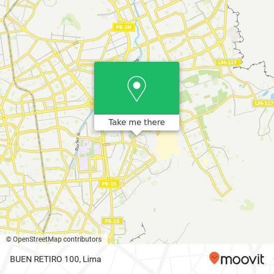 BUEN RETIRO 100 map