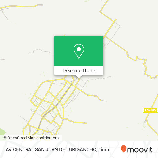 AV  CENTRAL  SAN JUAN DE LURIGANCHO map