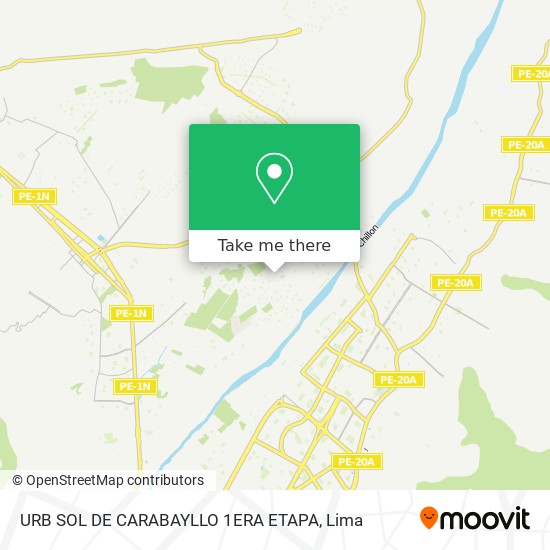 URB  SOL DE CARABAYLLO 1ERA  ETAPA map