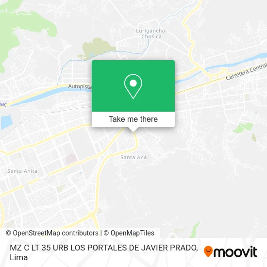 MZ  C  LT  35  URB  LOS PORTALES DE JAVIER PRADO map