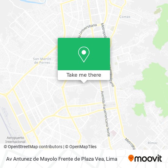 Av  Antunez de Mayolo Frente de Plaza Vea map