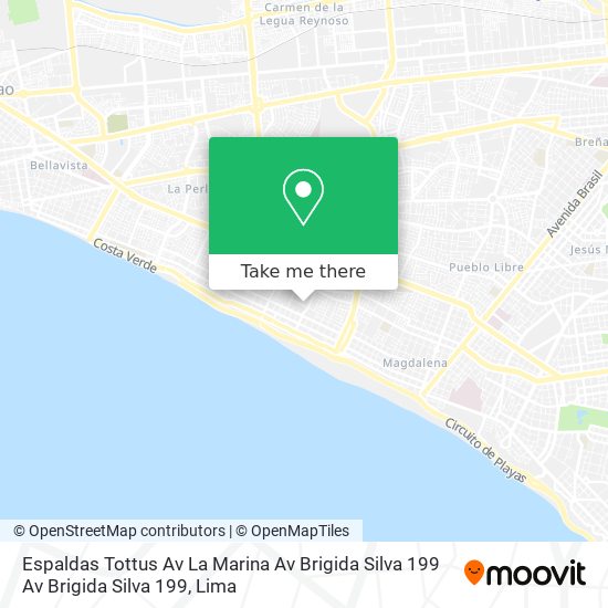 Espaldas Tottus Av  La Marina  Av  Brigida Silva 199 Av  Brigida Silva 199 map