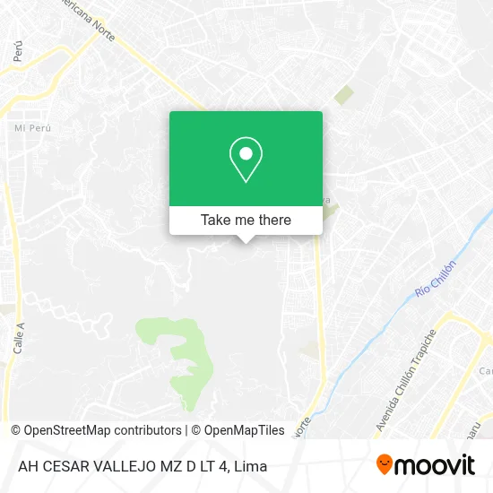 AH  CESAR VALLEJO MZ D LT 4 map