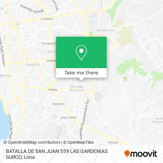 BATALLA DE SAN JUAN 559  LAS GARDENIAS  SURCO map