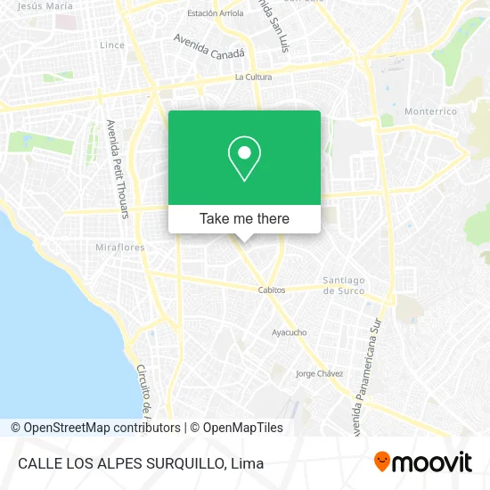 Mapa de CALLE LOS ALPES     SURQUILLO