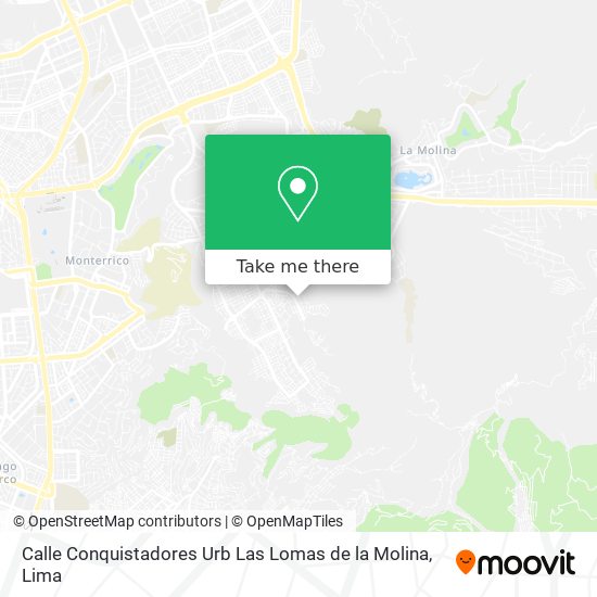 Calle Conquistadores  Urb  Las Lomas de la Molina map