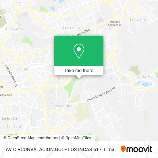 AV  CIRCUNVALACION GOLF LOS INCAS 617 map