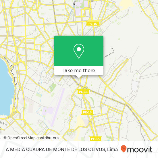 A MEDIA CUADRA DE MONTE DE LOS OLIVOS map