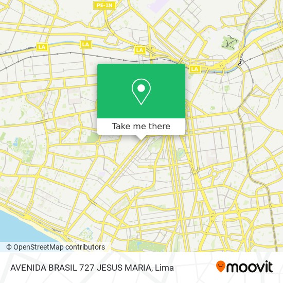 Mapa de AVENIDA BRASIL 727 JESUS MARIA