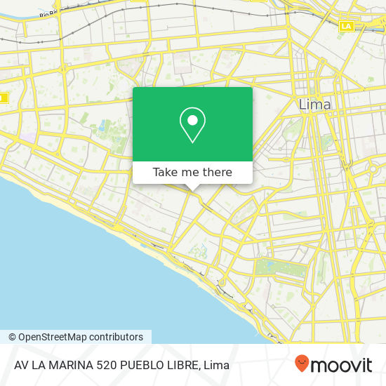 AV  LA MARINA 520   PUEBLO LIBRE map