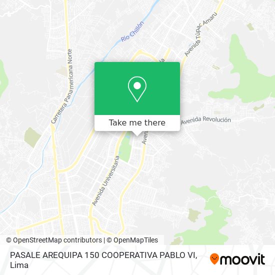 PASALE AREQUIPA 150 COOPERATIVA PABLO VI map