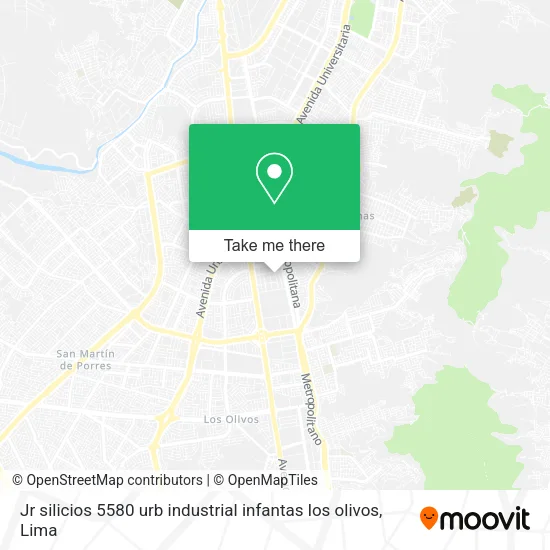 Mapa de Jr silicios 5580 urb industrial infantas   los olivos