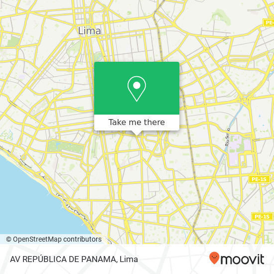 AV  REPÚBLICA DE PANAMA map