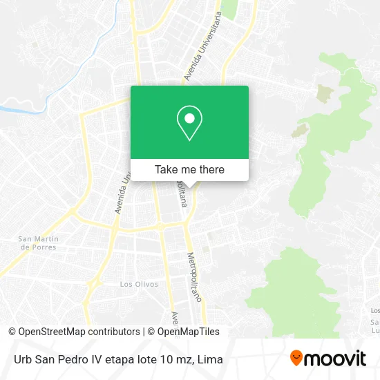 Mapa de Urb  San Pedro IV etapa  lote 10 mz